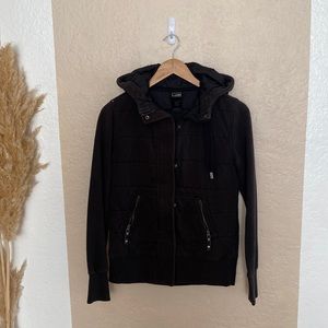 Black North Face Zip Up Jacket